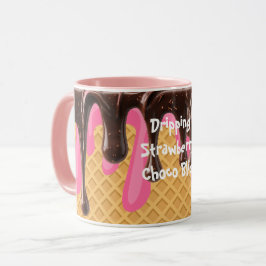 IJscrunch,Druppelende Aardbei Choco Bliss Mok