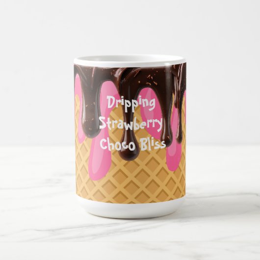 IJscrunchie,Druipende Aardbei Choco Bliss Koffiemok (Center)
