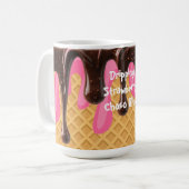 IJscrunchie,Druipende Aardbei Choco Bliss Koffiemok (Voorkant links)