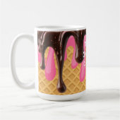 IJscrunchie,Druipende Aardbei Choco Bliss Koffiemok (Links)