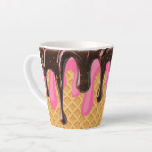 IJscrunchie,Druipende Aardbei Choco Bliss Latte Mok (Linkerhoek)