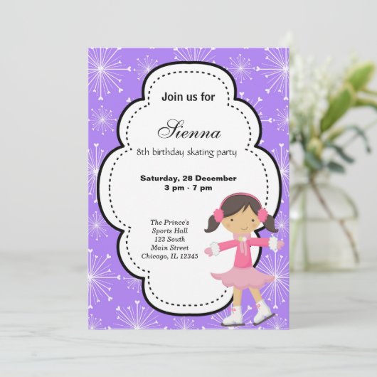 ijsdag (Paars) Kaart (Staand voorkant)