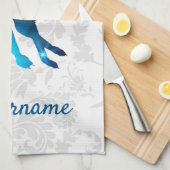 IJsdanshanddoek - Blauw sterpaar Theedoek (Quarter Fold)