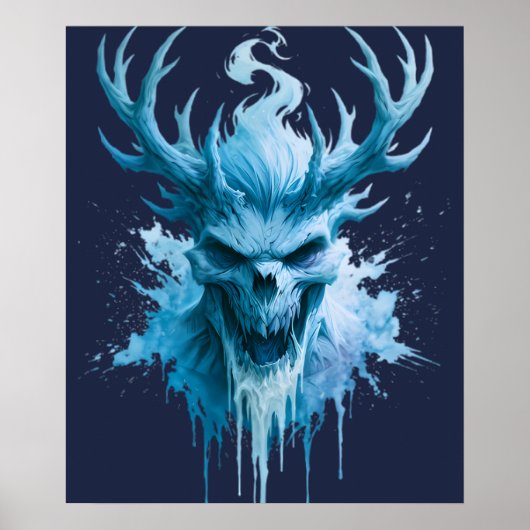IJsdemon Watercolor Poster (Voorkant)