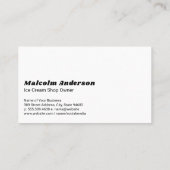 IJsdesserts Visitekaartje (Achterkant)