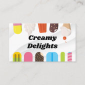 IJsdesserts Visitekaartje (Voorkant)