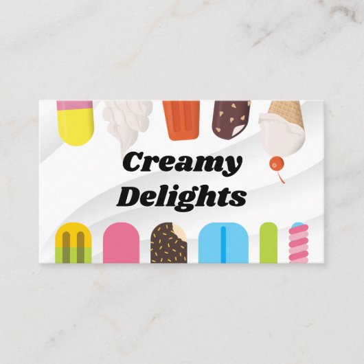 IJsdesserts Visitekaartje (Voorkant)