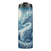 IJsdraak in het winterbos Thermosbeker (Voorkant)