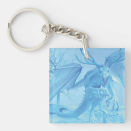 Ijsdraak met gewei sleutelhanger