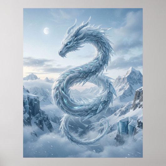 Ijsdrakenpieken Poster (Voorkant)