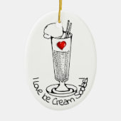 Ijsdrankdag Keramisch Ornament (Voorkant)