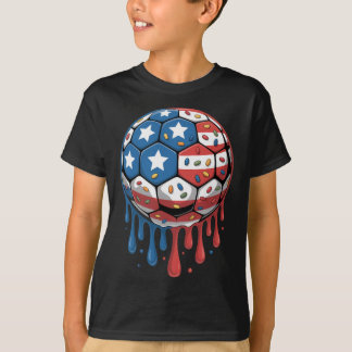 IJsdrip Heren Dames Game Amerikaans Vlag Usa Zo T-shirt