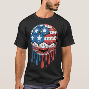 IJsdrip Heren Dames Game Amerikaanse Vlag Zo T-shirt