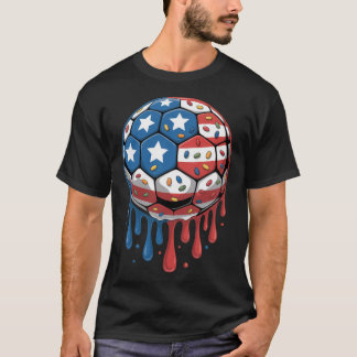 IJsdrip Heren Dames Game Amerikaanse Vlag Zo T-shirt