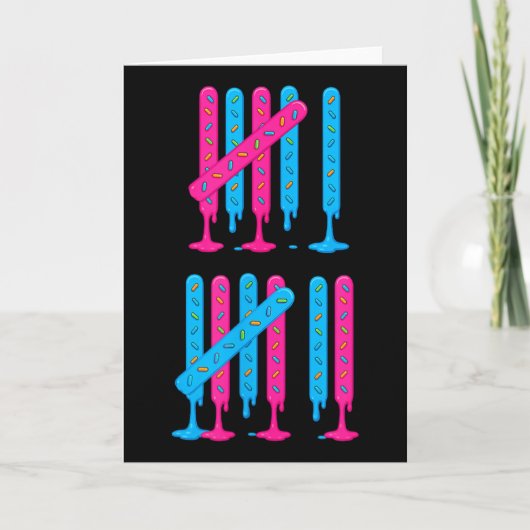 IJsdrip Tally Marks 67 Meme Tellen 6 7 Br Kaart (Voorkant)