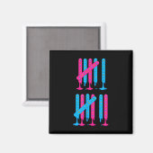 IJsdrip Tally Marks 67 Meme Tellen 6 7 Br Magneet (Voorkant / Achterkant)