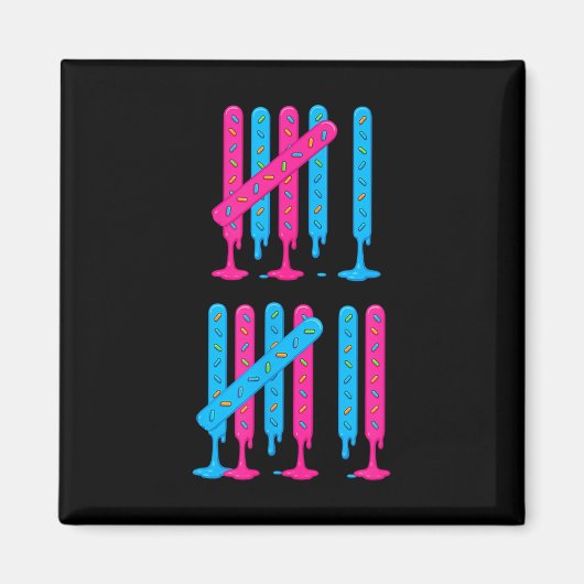 IJsdrip Tally Marks 67 Meme Tellen 6 7 Br Magneet (Voorkant)