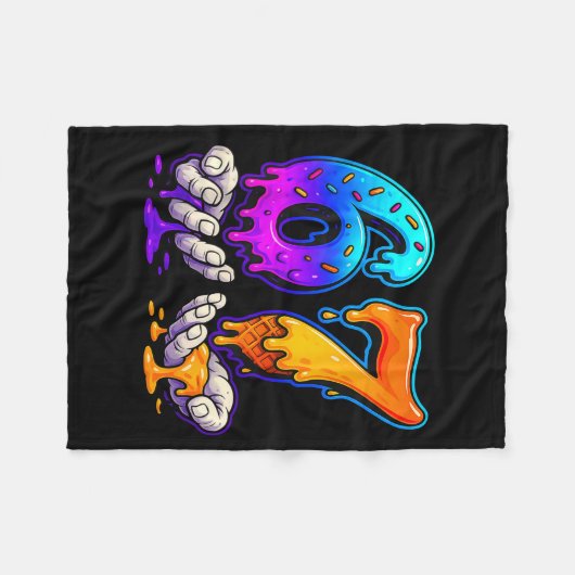 IJsdruppel 6 7 Nummer 67 Zes Zeven Meme Heren B Fleece Deken (Voorkant (Horizontaal))