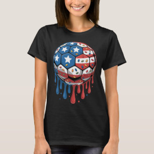 Ijsdruppel Mannen Vrouwen Game Amerikaanse Vlag Zo T-shirt