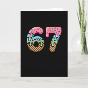 Ijsdruppel Meme Grappig Zes Zeven 67 Cadeau  Kaart