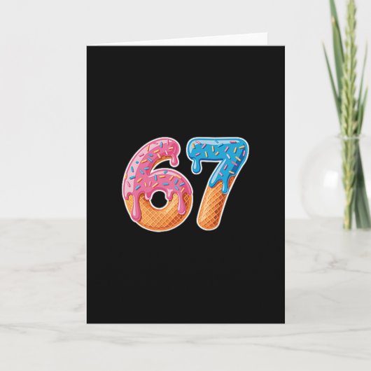 Ijsdruppel Six Seven 6 7 Meme 67  Kaart (Voorkant)