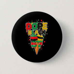 Ijsdruppel Six Seven Meme 6 7 Zwarte Geschiedenis  Ronde Button 5,7 Cm