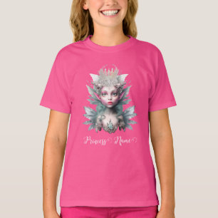 IJsfee prinses glitter strass kroon roze T-shirt