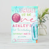 IJsfeest eerste verjaardag Kaart (Staand voorkant)