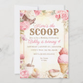  ijsfeest roze ijsje kaart (Voorkant)