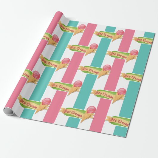 Ijsfeest Verjaardagsfeest Cadeaupapier (Uitgerold)