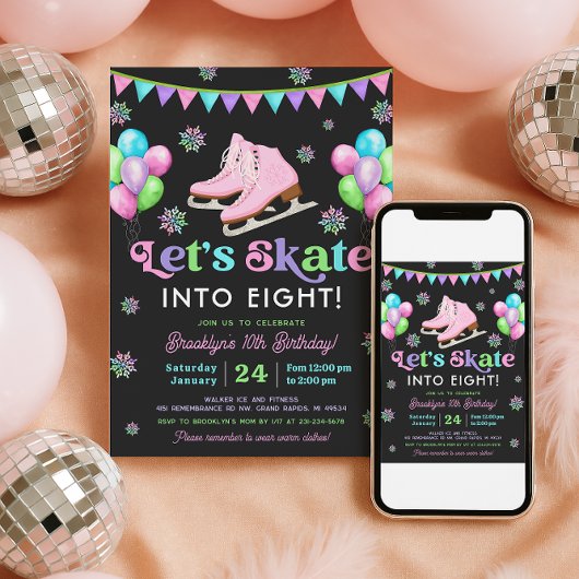 Ijsfeest Verjaardagsuitnodiging Kaart