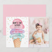 Ijsfeestje Dit is het Lekker Pink Confetti Kaart (Voorkant / Achterkant)