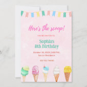 Ijsfeestje Hier Heb Je De Primeur Uitnodigingskaar Kaart (Voorkant)