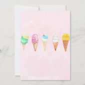 Ijsfeestje Hier Heb Je De Primeur Uitnodigingskaar Kaart (Achterkant)