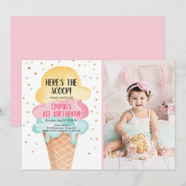 Ijsfeestje Hier Heb Je 't Lekkere Nieuws Roze Conf Kaart