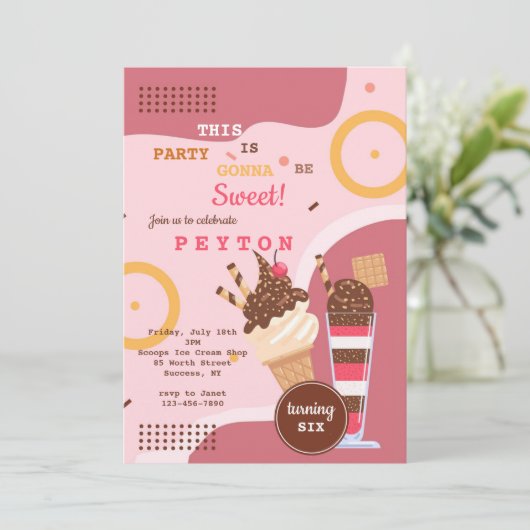 Ijsfeestje Kaart (Staand voorkant)