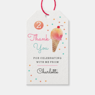 Ijsfeestje Kinderen Verjaardagsfeestje Tags Cadeaulabel
