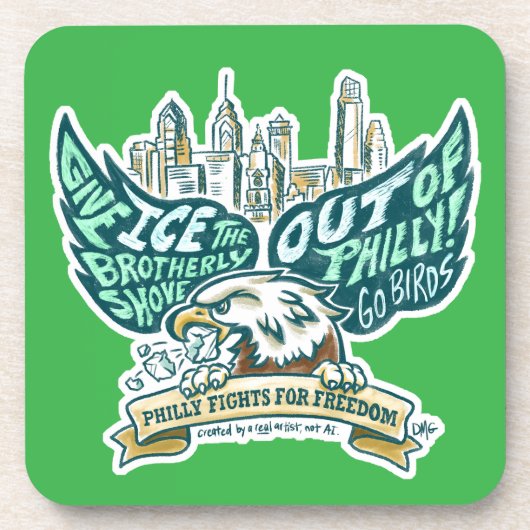 IJsgat Uit / Ga Voor De Vogels! Coaster Set Bier Onderzetter (Voorkant)