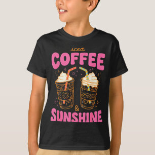 Ijsgekoelde koffie en zomerse zonneschijn vibes fu t-shirt