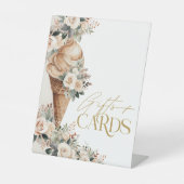 IJsgeschenken en kaartenBloemen Boho Vrijgezellenf Reclamebord Met Voetstuk (Voorkant)