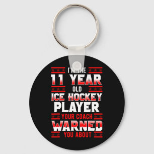 IJshockey 11e verjaardagsfeestje Speler Sportteam Sleutelhanger