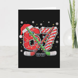 IJshockey 67 Kerstmis Grappig Zes Zeven Meme  Kaart