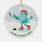 IJshockey Aanpasbare Foto Keramisch Ornament (Voorkant)