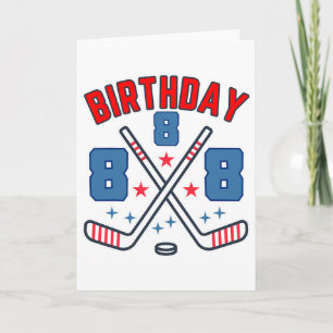IjsHockey Acht Verjaardag Jongen 8ste Feestje Jong Kaart