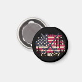 IJshockey - Amerikaanse vlag Magneet (Voorkant / Achterkant)