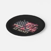 IJshockey - Amerikaanse vlag Papieren Bordje (Gekanteld)