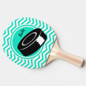 IJshockey; Aqua Green Chevron Tafeltennisbatje (Zijkant)