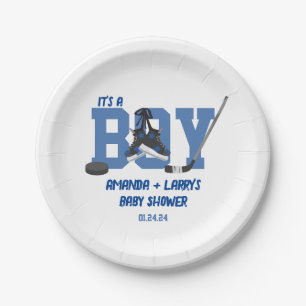IJshockey Baby Shower Papieren Bordje