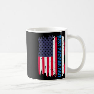 IJshockey Beste Puckende Papa VS Amerikaanse Vlag Koffiemok
