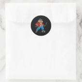 IJshockey Bever Ronde Sticker (Tas)